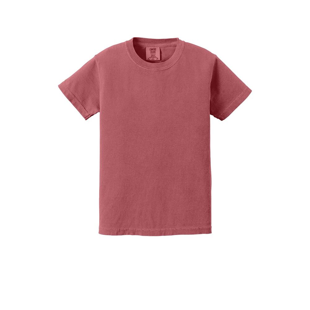 Comfort Colors Girls Maroon Short Sleeve T-shirt S